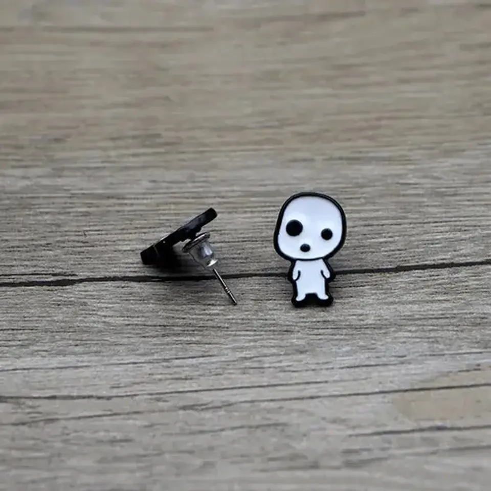 Aros Aretes Pendientes De Kodama Kawaii / Acero Quirúrgico 4