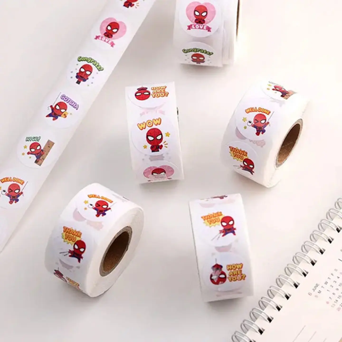 Spider-man - Set De 500 Stickers / Rollo De Pegatinas 5