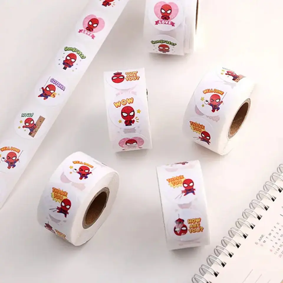 Spider-man - Set De 500 Stickers / Rollo De Pegatinas 5
