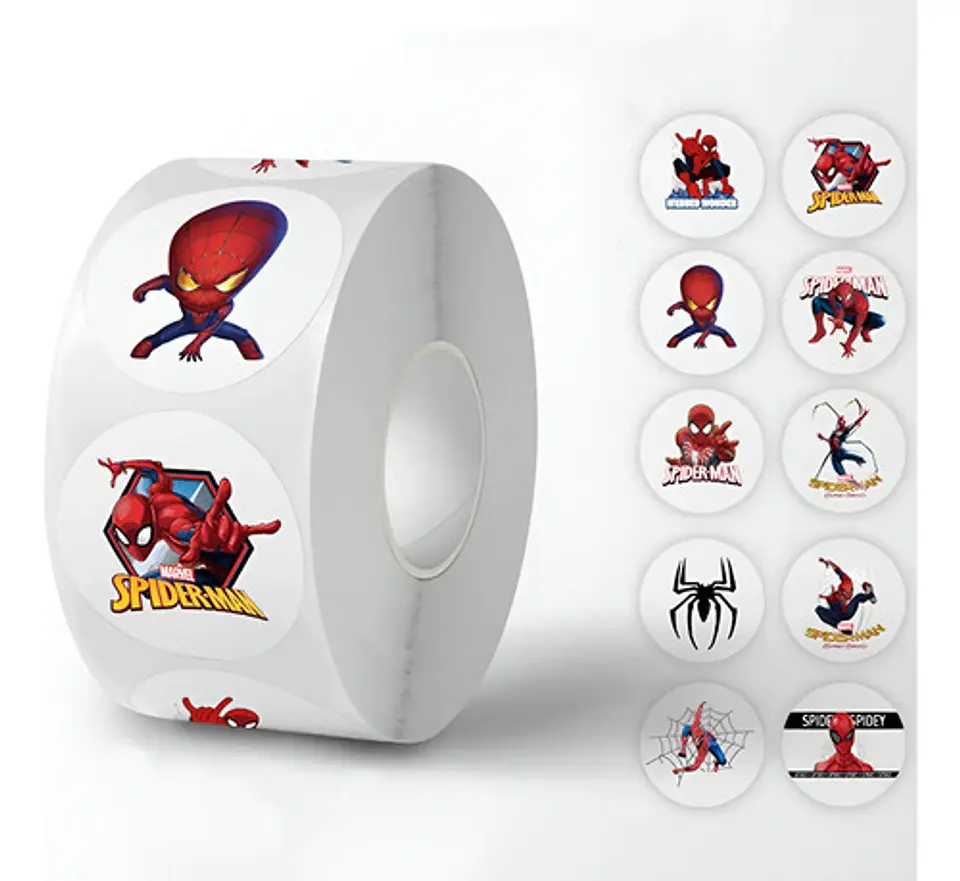 Spider-man - Set De 500 Stickers / Rollo De Pegatinas 8