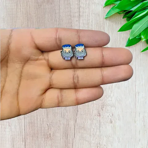 Aros Aretes Pendientes Albus Dumbledore / Acero Quirúrgico