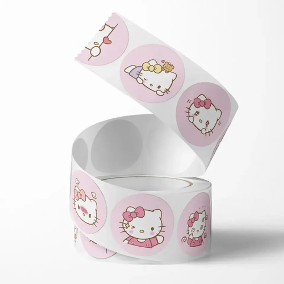 Hello Kitty - Set De 500 Stickers / Rollo De Pegatinas 5