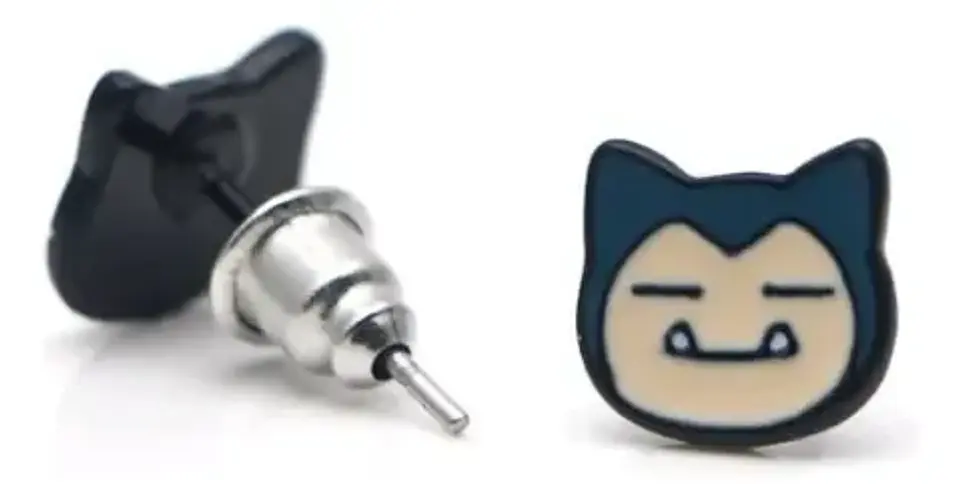 Aros Aretes Pendientes De Snorlax / Acero Quirúrgico 5