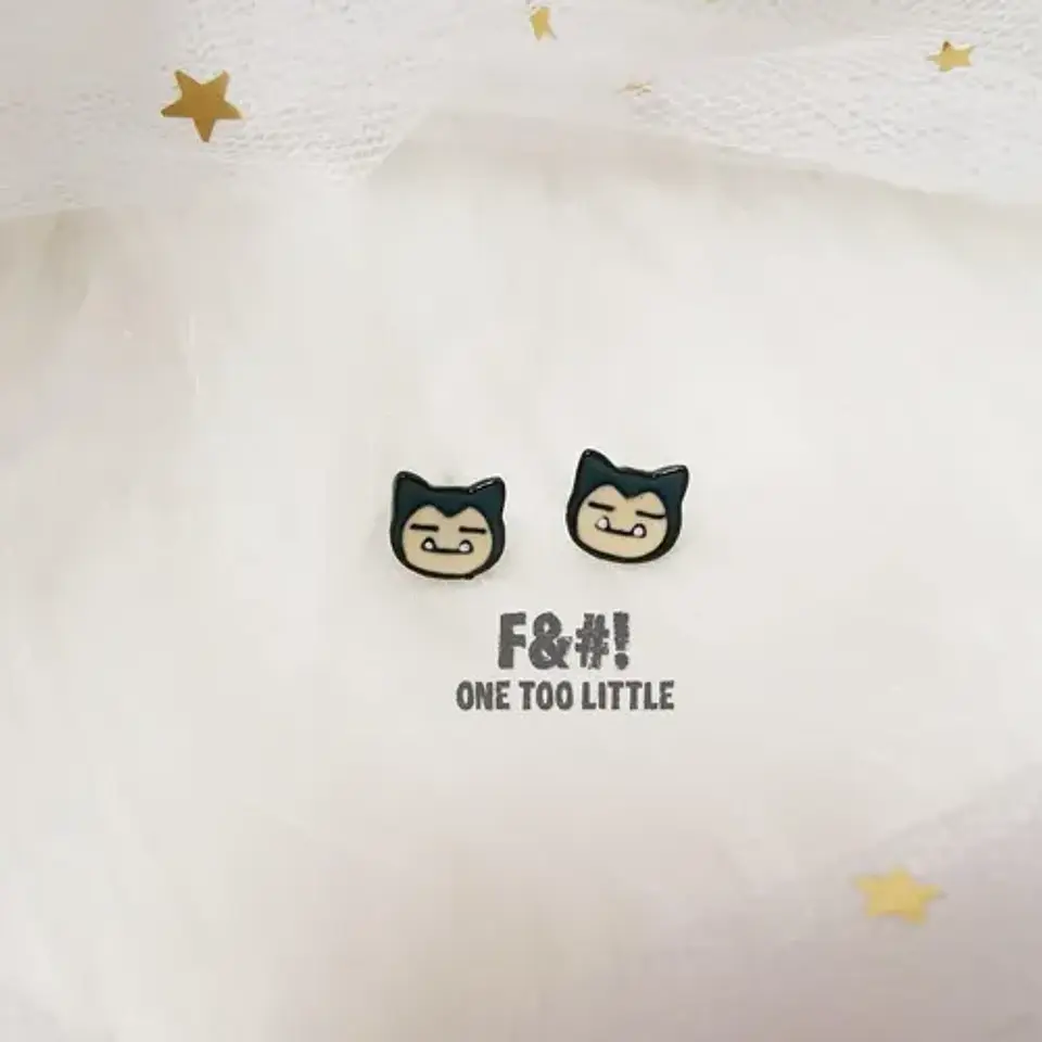 Aros Aretes Pendientes De Snorlax / Acero Quirúrgico 6