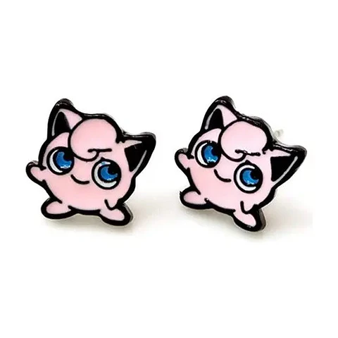 Aros Aretes Pendientes De Jigglypuff / Acero Quirúrgico
