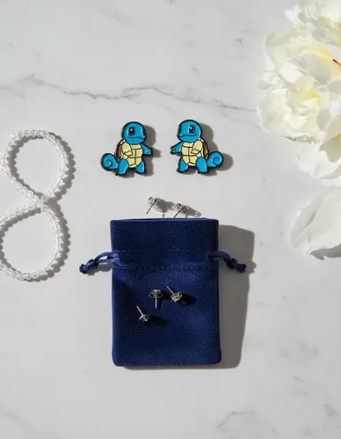 Aros Aretes Pendientes De Squirtle / Acero Quirúrgico
