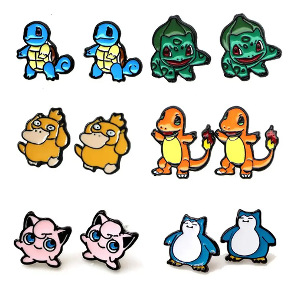 Aros Aretes Pendientes De Squirtle / Acero Quirúrgico 3