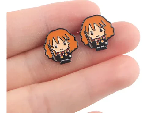 Aros Aretes Pendientes Hermione Granger / Acero Quirúrgico
