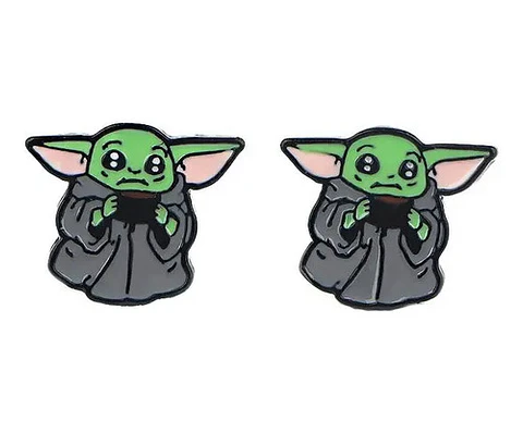 Aros Aretes Pendientes De Yoda / Acero Quirúrgico