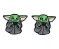 Aros Aretes Pendientes De Yoda / Acero Quirúrgico - Miniatura 1
