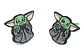 Aros Aretes Pendientes De Yoda / Acero Quirúrgico - Miniatura 3