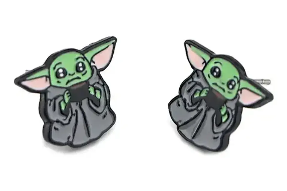 Aros Aretes Pendientes De Yoda / Acero Quirúrgico 3