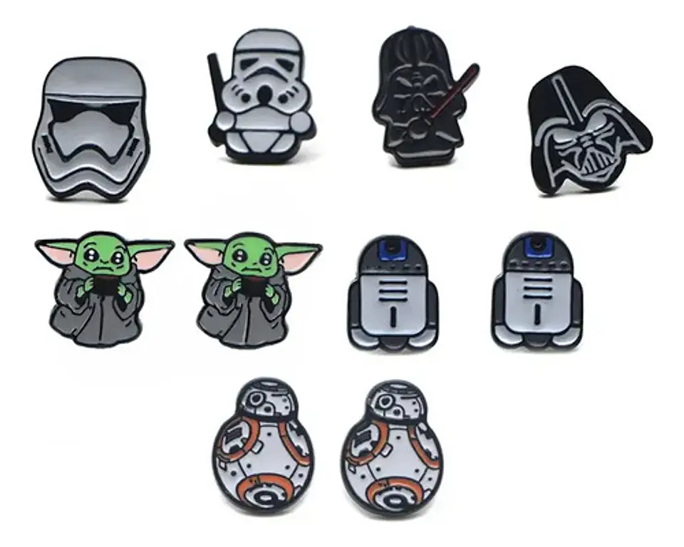 Aros Aretes Pendientes De Yoda / Acero Quirúrgico 4