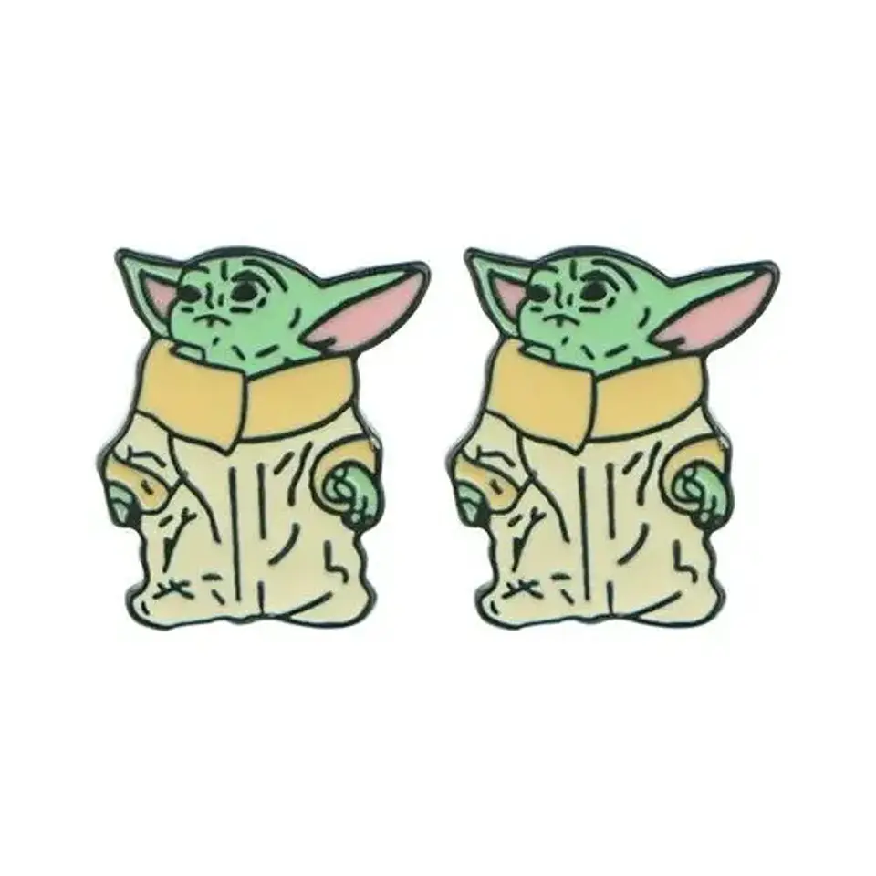 Aros Aretes Pendientes De Yoda / Acero Quirúrgico 6