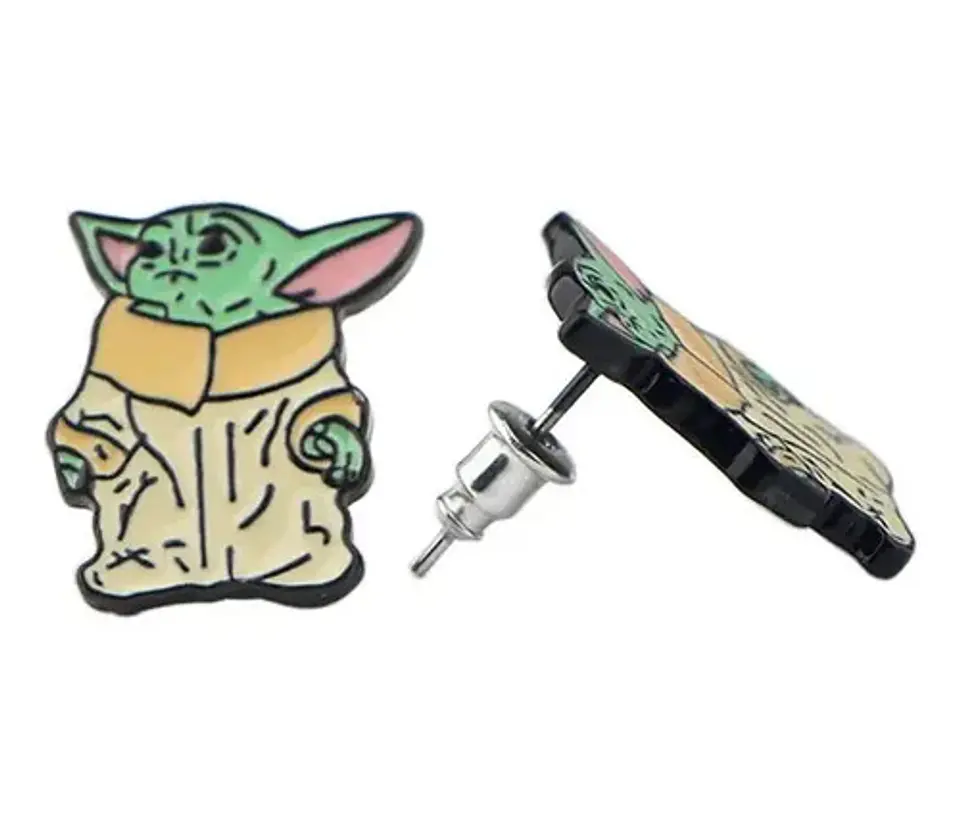 Aros Aretes Pendientes De Yoda / Acero Quirúrgico 7