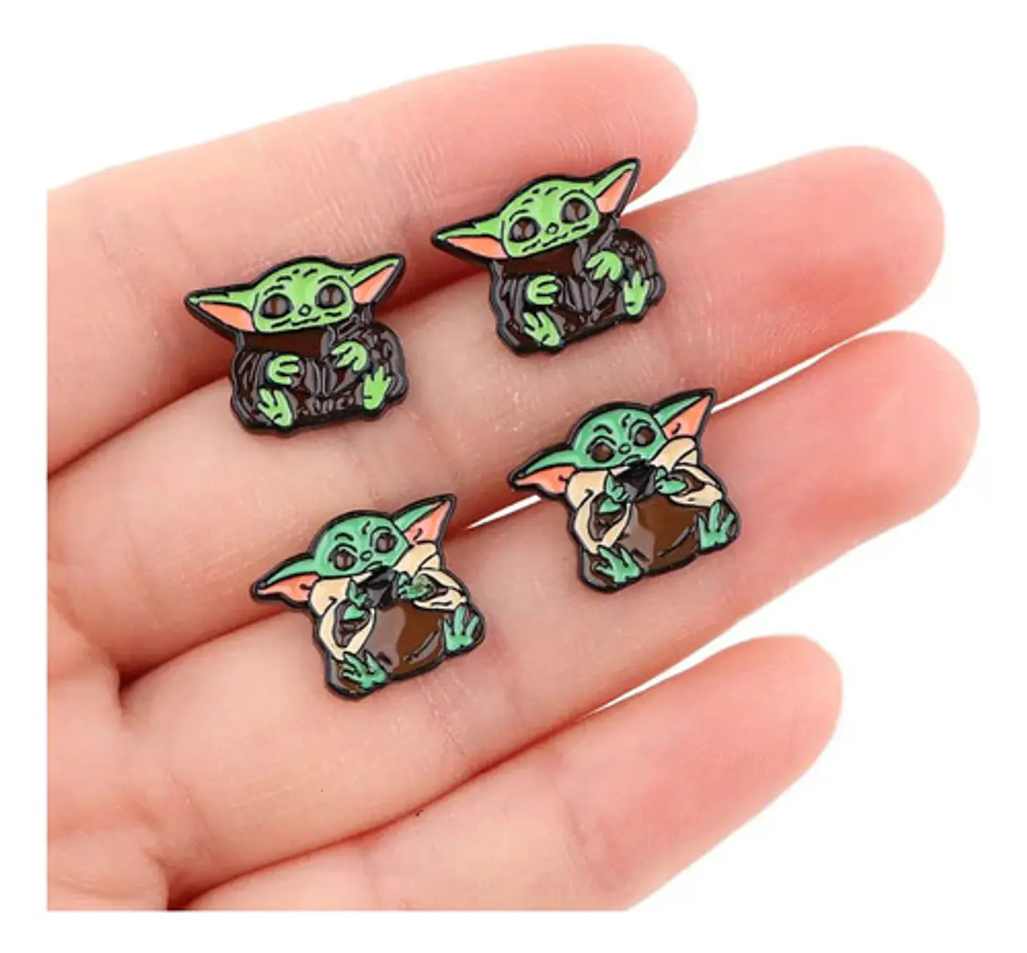 Aros Aretes Pendientes De Yoda / Acero Quirúrgico 11