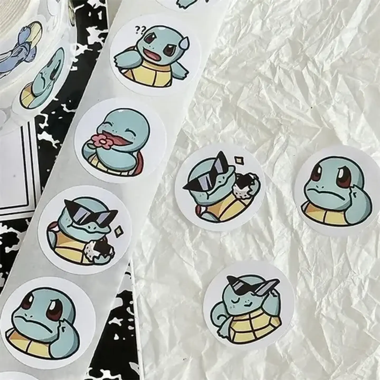 Squirtle - Set De 500 Stickers / Rollo De Pegatinas 1