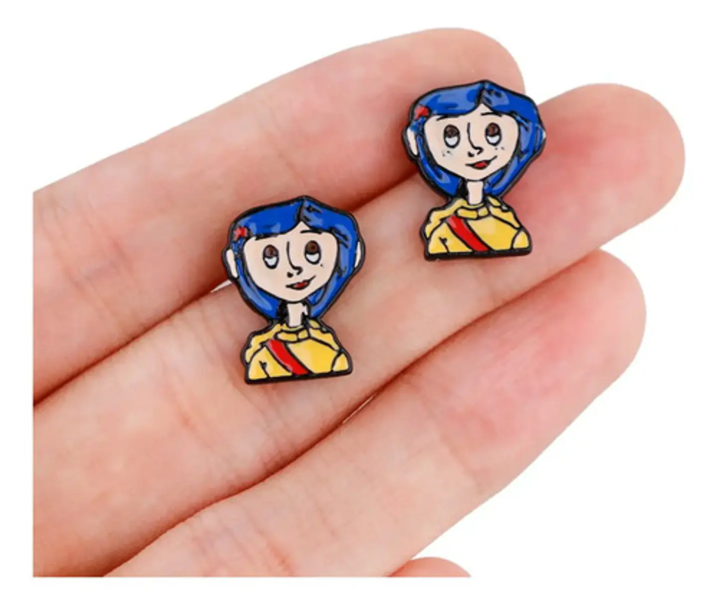 Aros Aretes Pendientes De Coraline / Acero Quirúrgico 2