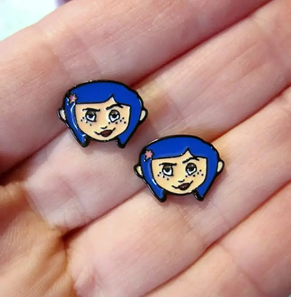 Aros Aretes Pendientes De Coraline / Acero Quirúrgico 6