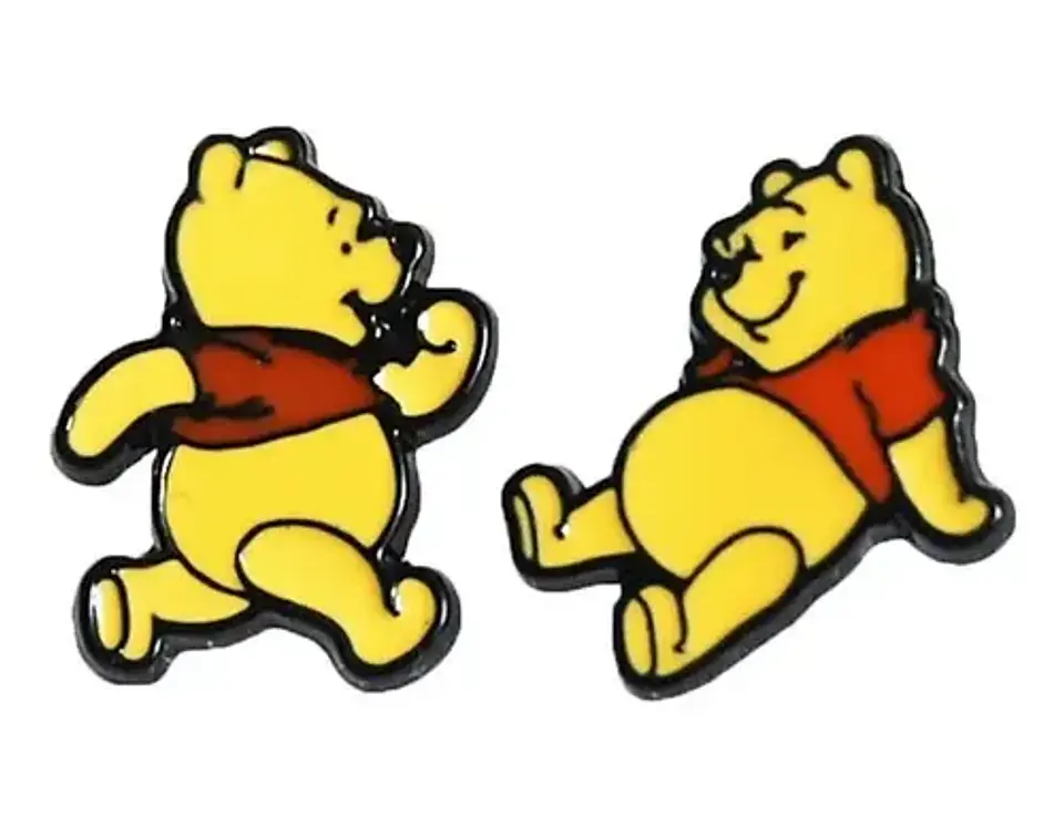 Aros Aretes Pendientes De Winnie The Pooh / Acero Quirúrgico 1