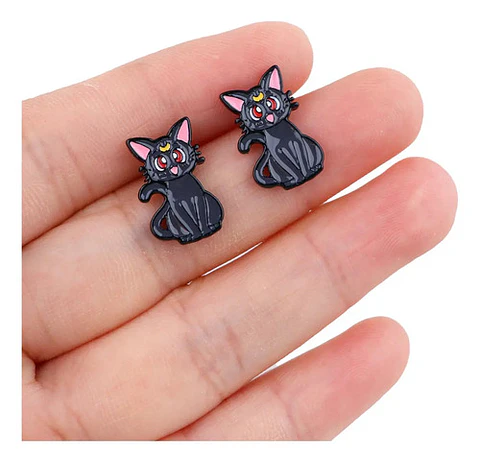 Aros Aretes Pendientes De Luna / Acero Quirúrgico