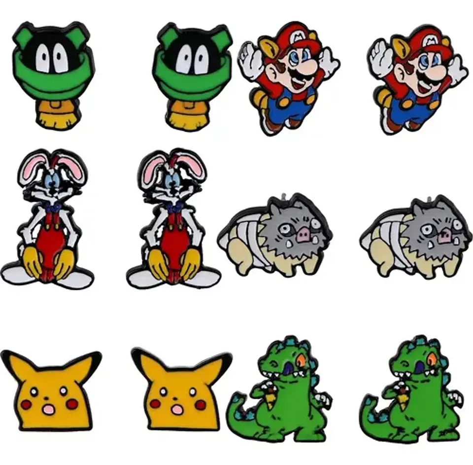 Aros Aretes Pendientes De Pikachu / Acero Quirúrgico 3