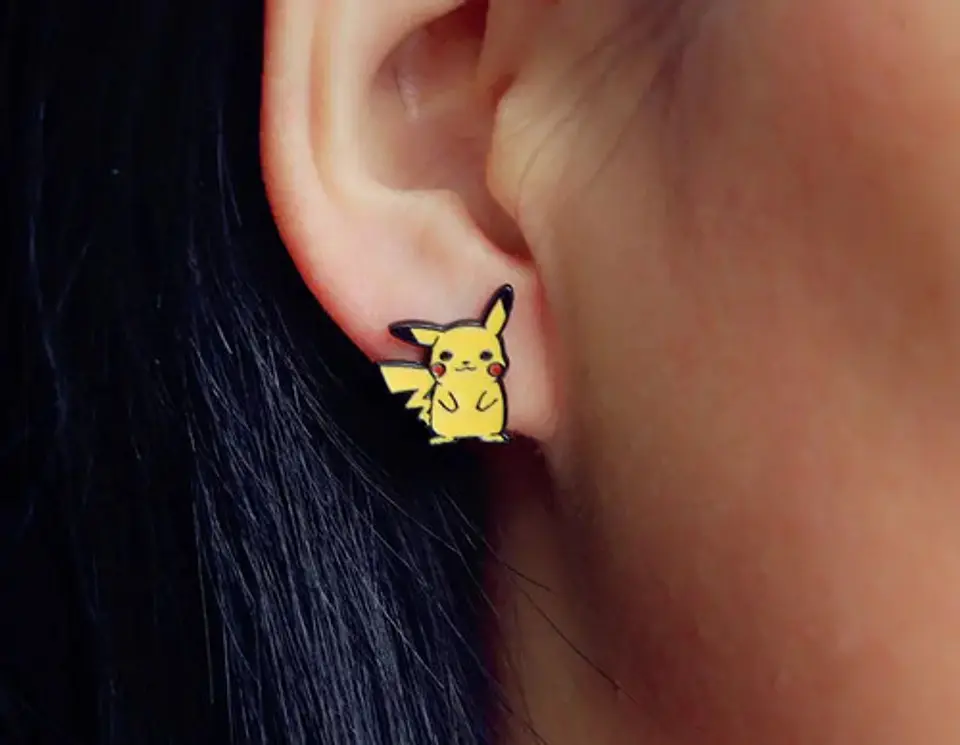 Aros Aretes Pendientes De Pikachu / Acero Quirúrgico 5