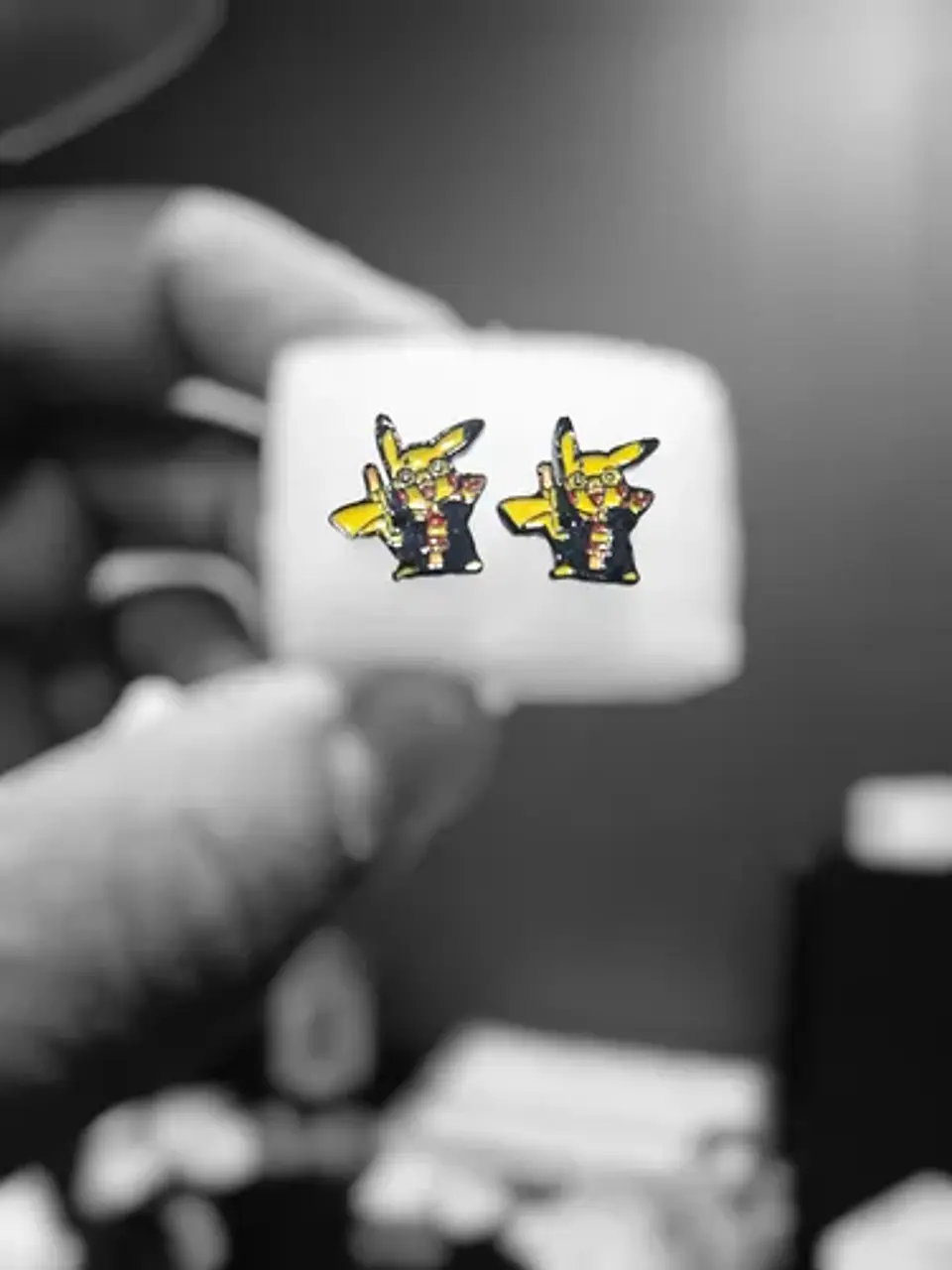 Aros Aretes Pendientes De Pikachu / Acero Quirúrgico 9