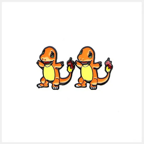 Aros Aretes Pendientes De Charmander / Acero Quirúrgico