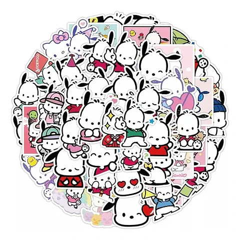 Pochacco - Set De 50 Stickers / Calcomanías / Pegatinas