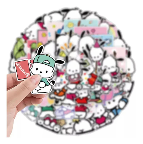 Pochacco - Set De 50 Stickers / Calcomanías / Pegatinas