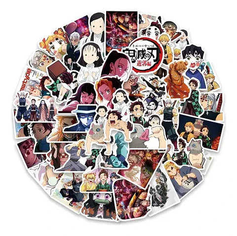 Demon Slayer - Set 50 Stickers / Calcomanias / Pegatinas
