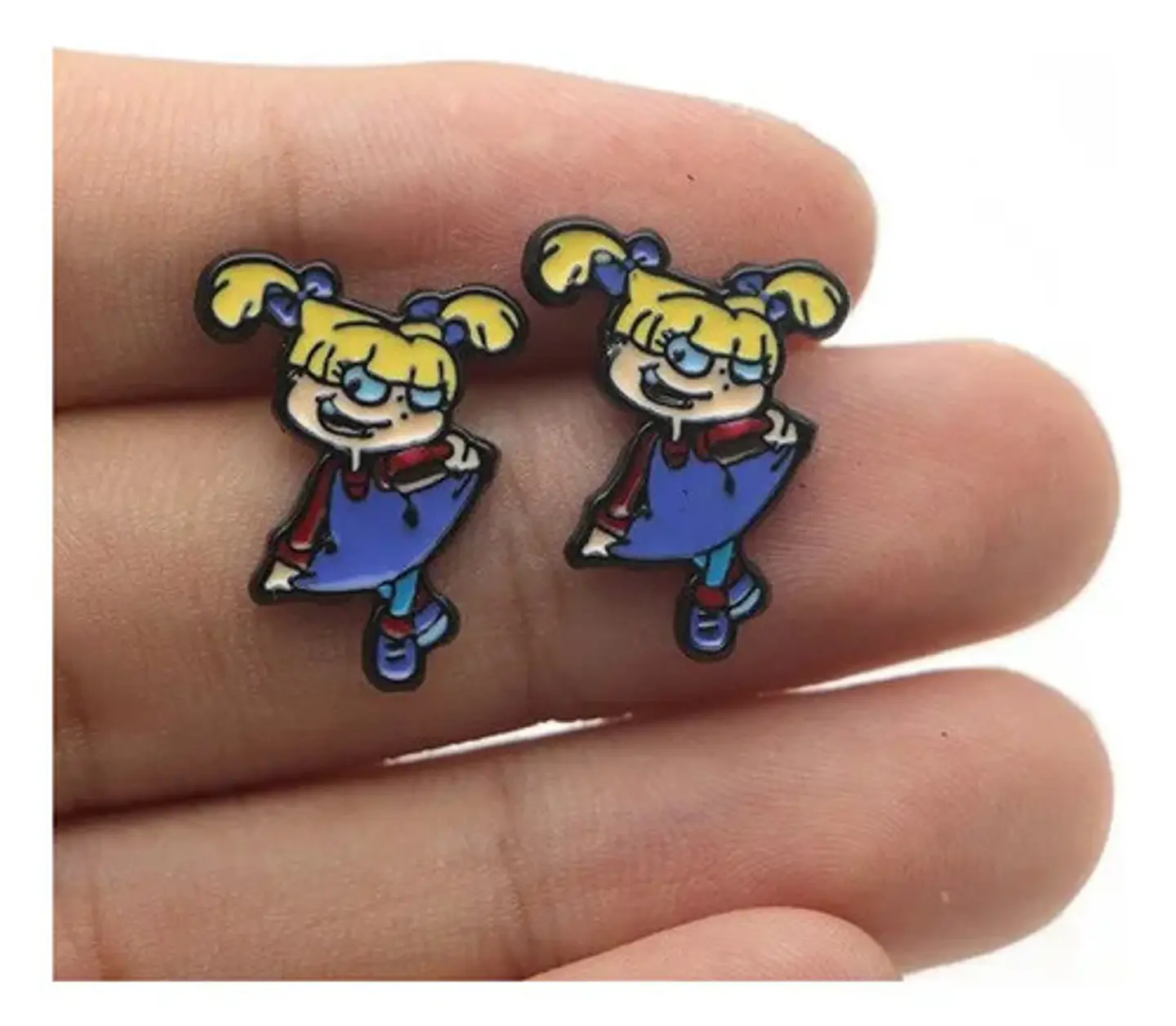 Aros Aretes Pendientes Angelica Pickles / Acero Quirúrgico 2