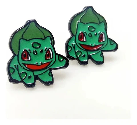 Aros Aretes Pendientes De Bulbasaur / Acero Quirúrgico