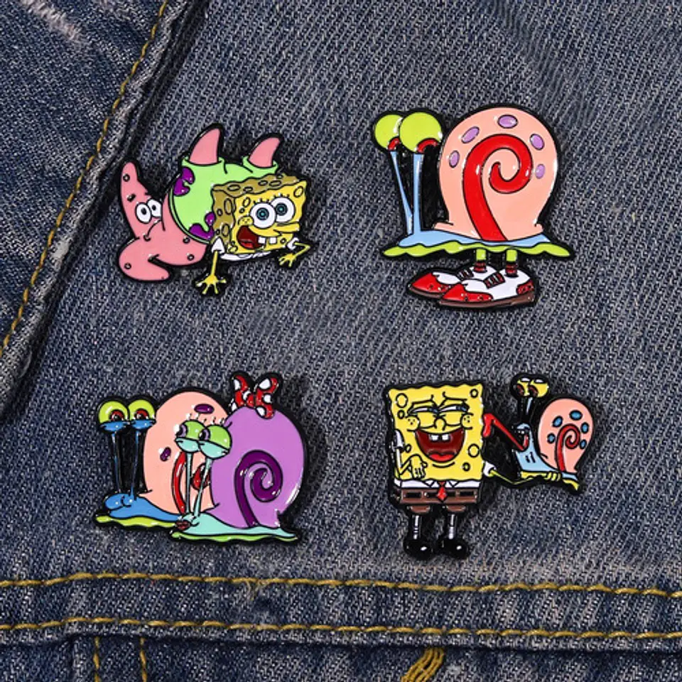Pins Patricio Estrella / Bob Esponja / Pines Metálicos 9