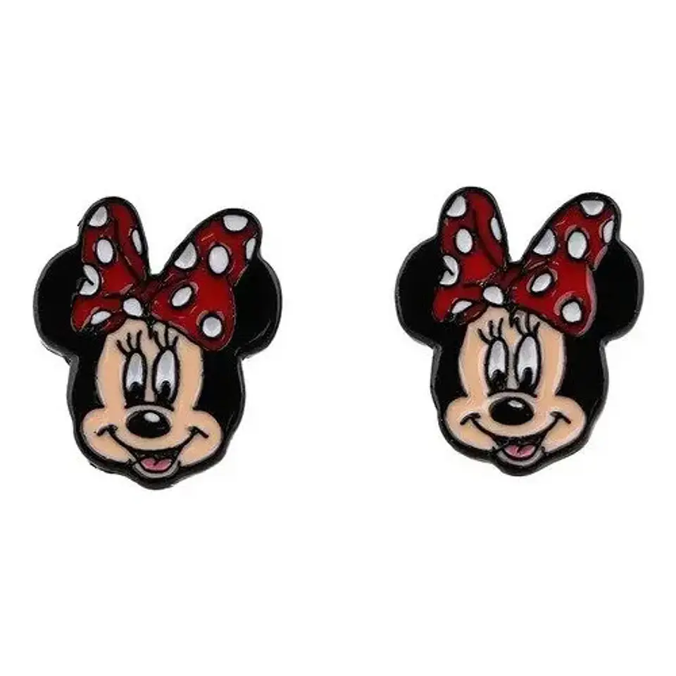 Aros Aretes Pendientes De Minnie Mouse / Acero Quirúrgico 3