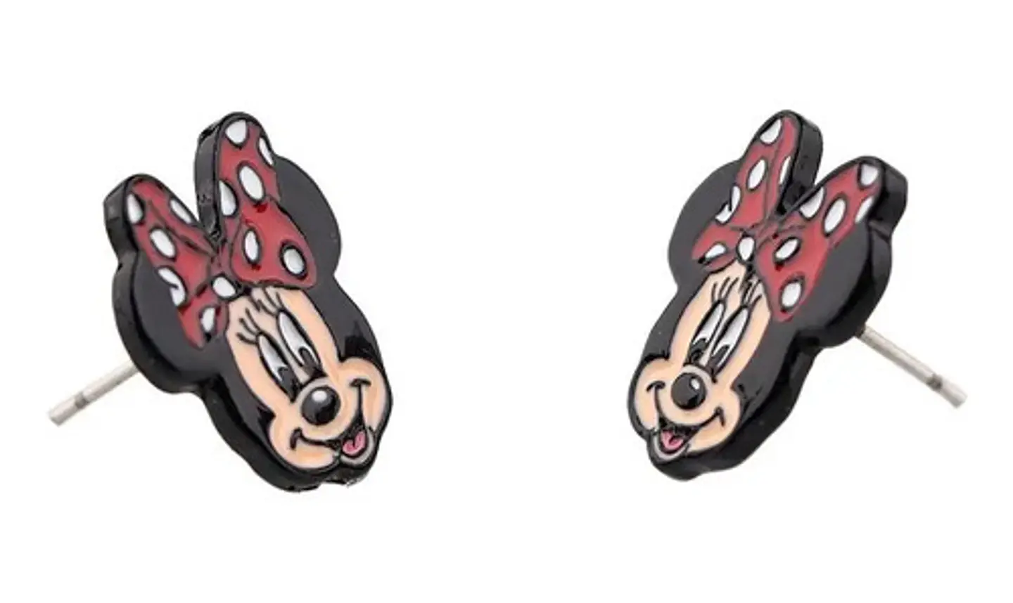 Aros Aretes Pendientes De Minnie Mouse / Acero Quirúrgico 4
