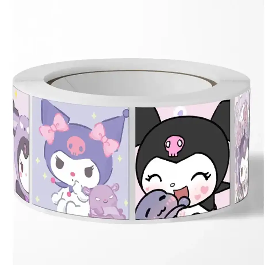 Kuromi - Set De 500 Stickers / Rollo De Pegatinas 5