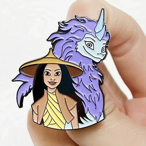 Pins De Raya Y El Ultimo Dragon / Disney / Broches Metálicos