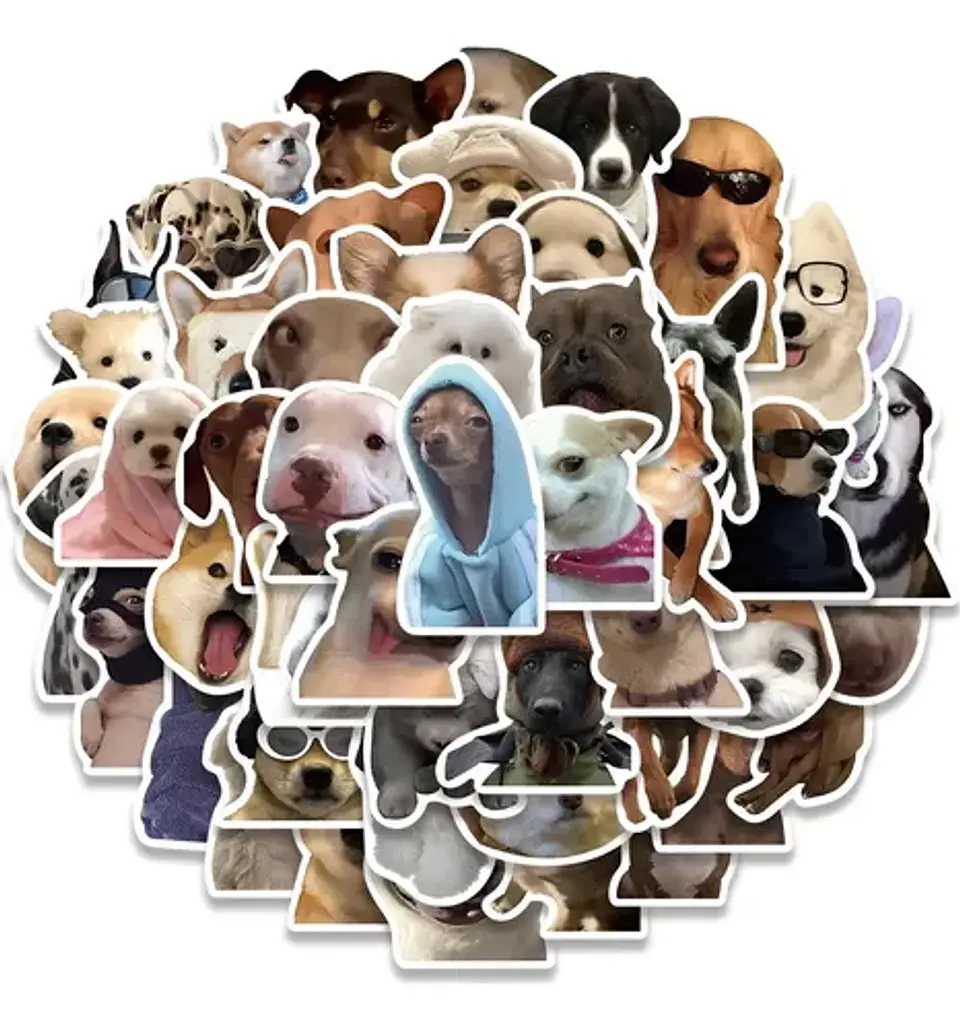 Perros Kawaii - Set De 50 Stickers / Calcomanías / Pegatinas 1