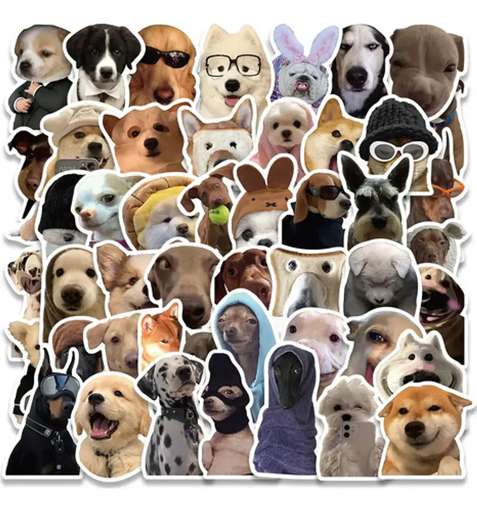 Perros Kawaii - Set De 50 Stickers / Calcomanías / Pegatinas 4