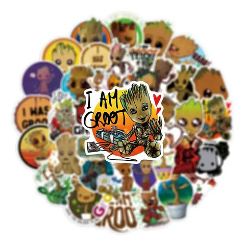 Groot - Set De 50 Stickers / Calcomanias / Pegatinas