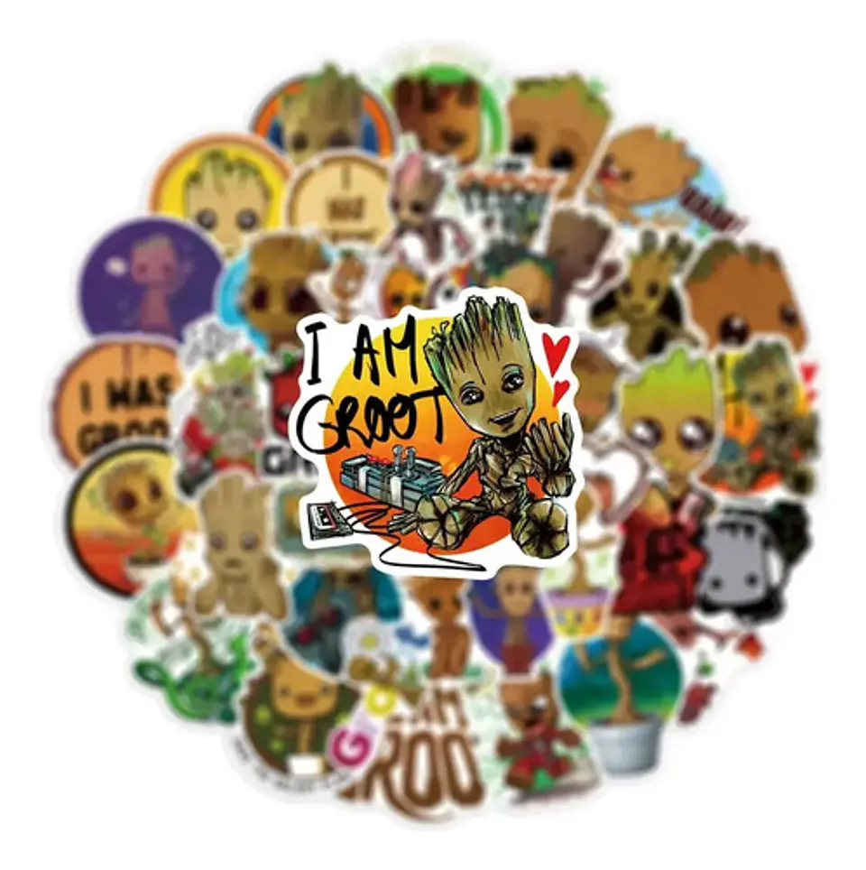 Groot - Set De 50 Stickers / Calcomanias / Pegatinas 2