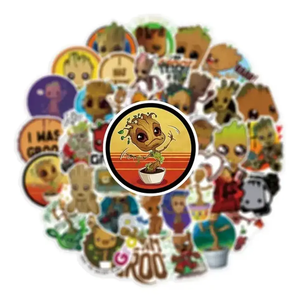 Groot - Set De 50 Stickers / Calcomanias / Pegatinas 3