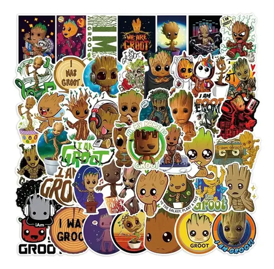 Groot - Set De 50 Stickers / Calcomanias / Pegatinas 6