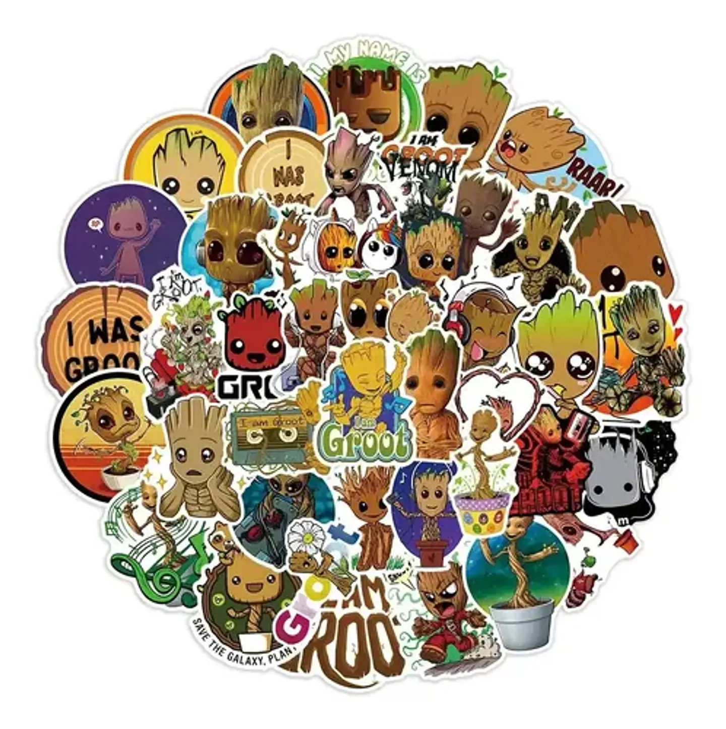 Groot - Set De 50 Stickers / Calcomanias / Pegatinas 7