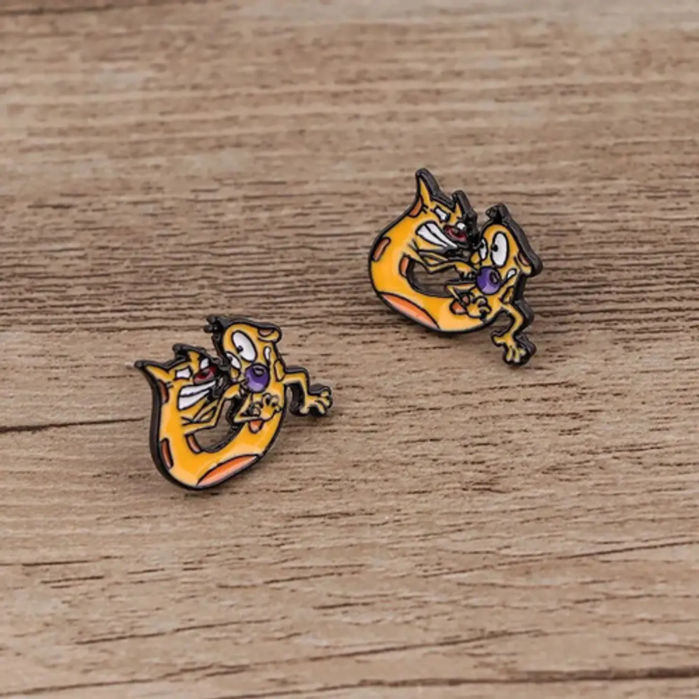 Aros Aretes Pendientes Catdog / Acero Quirúrgico 4