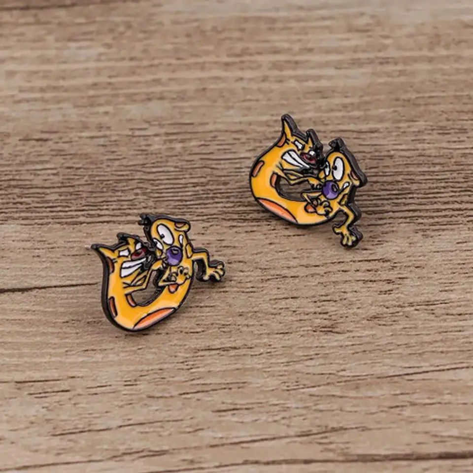Aros Aretes Pendientes Catdog / Acero Quirúrgico 4