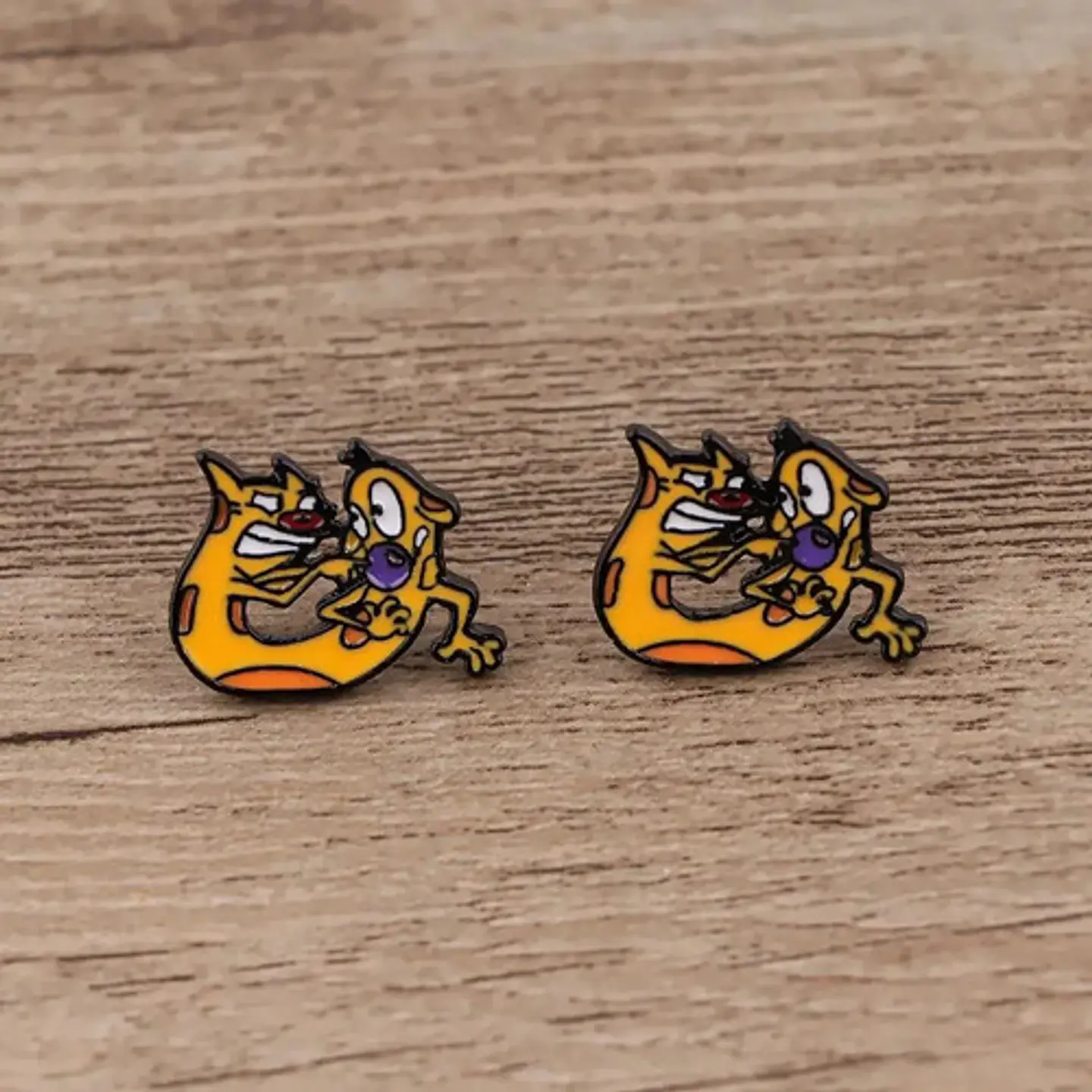 Aros Aretes Pendientes Catdog / Acero Quirúrgico 6