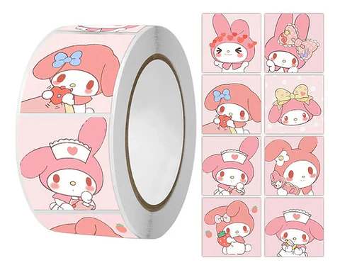 My Melody - Set De 500 Stickers / Rollo De Pegatinas